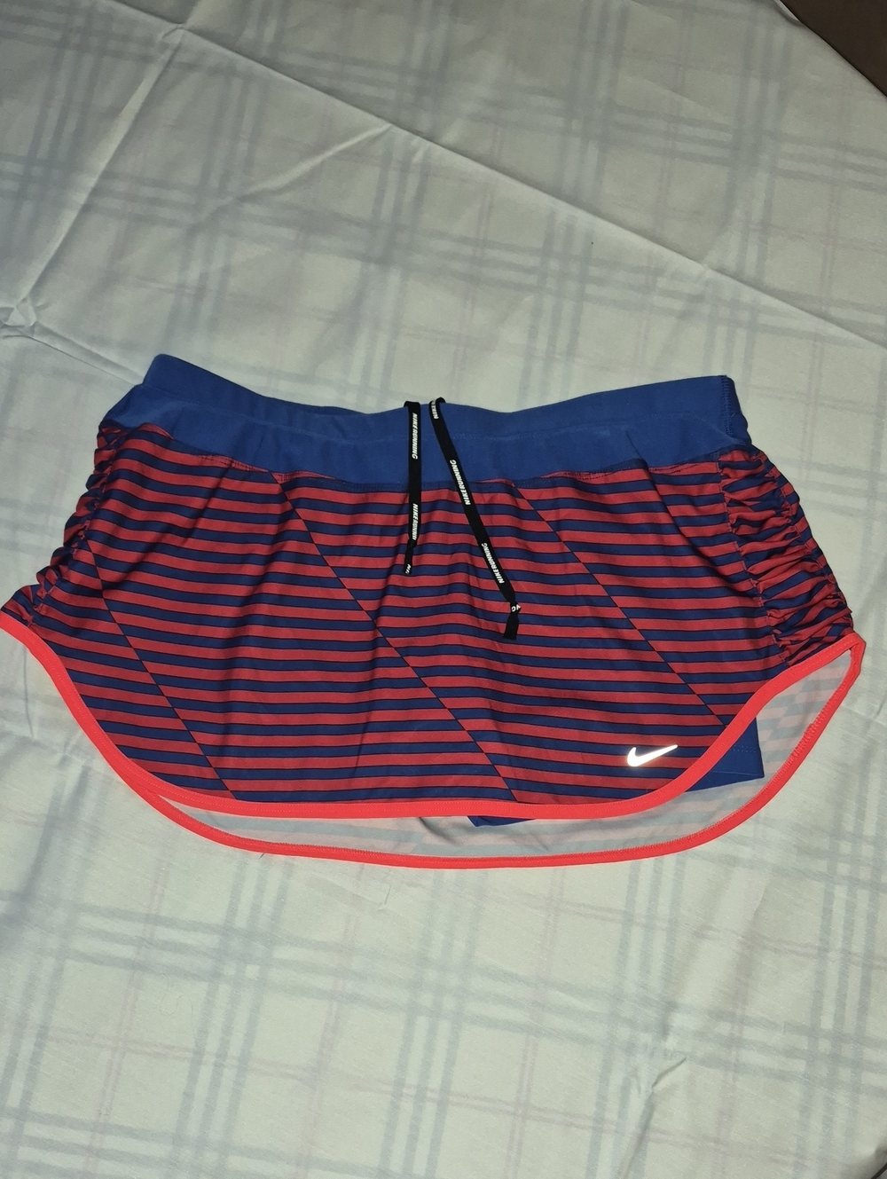 Nike Running Skort Skirt Shorts Striped Dry Fit Size L Large
